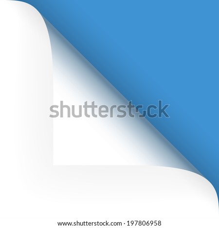 Paper - top corner - blue