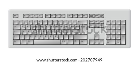 Gray computer keyboard