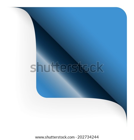 Paper - top corner rounded - blue
