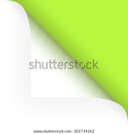 Paper - top corner - green
