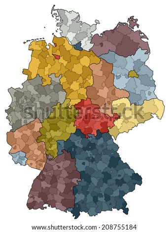 Germany Map - Provinces and districts