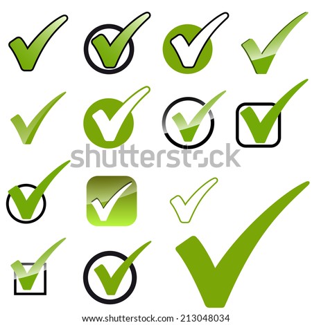 collection of many different green hooks vector