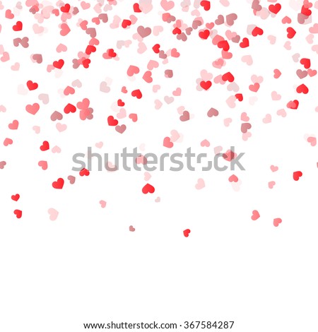 seamless background with different colored confetti hearts for valentine time