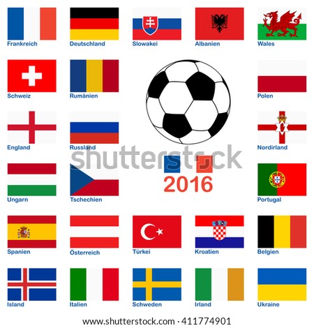 all flags of national teams of france soccer championship