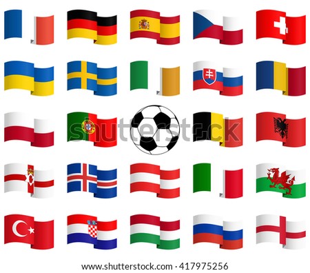 flags of national teams of france soccer championship