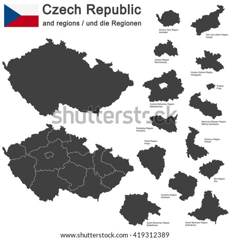 european country Czech Republic and detailed regions