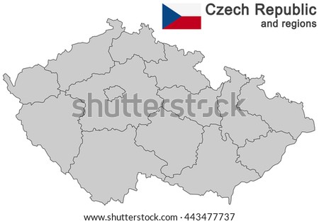 european country Czech Republic and detailed regions