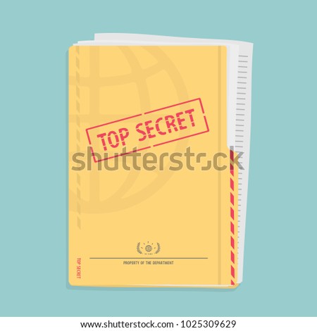 Vector Illustration of a Secret Folder With Documents