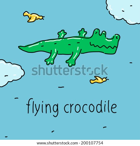 The Flying Crocodile symbol of strong imagination.