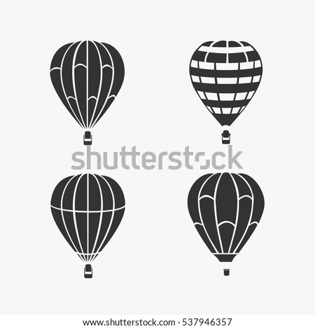 Balloon Flying Vector Set