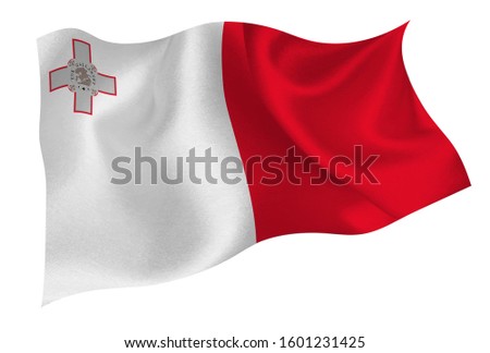 Malta national silk flag icon