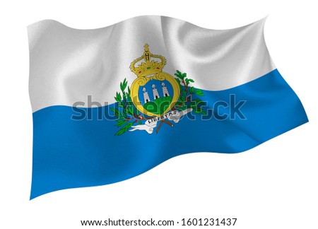 San Marino national silk flag icon