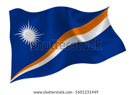  Marshall Islands national silk flag icon