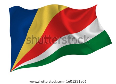 Seychelles national silk flag icon