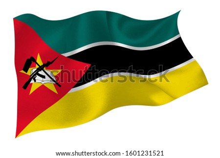 Mozambique national silk flag icon