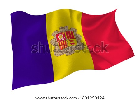 Andorra national silk flag icon