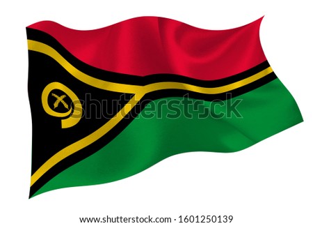 Vanuatu national silk flag icon