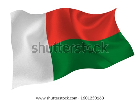 Madagascar  national silk flag icon