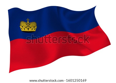 Liechtenstein national silk flag icon