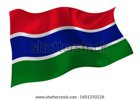 Gambia national silk flag icon