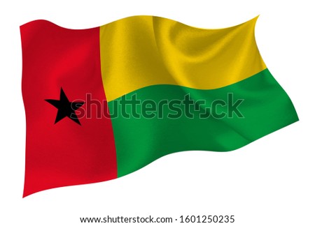 Guinea-Bissau national silk flag icon