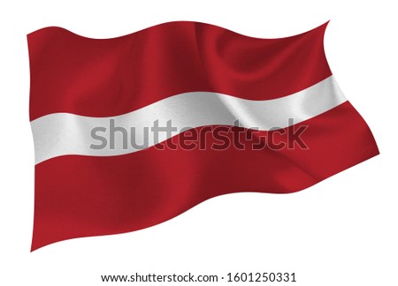 Latvia  national silk flag icon