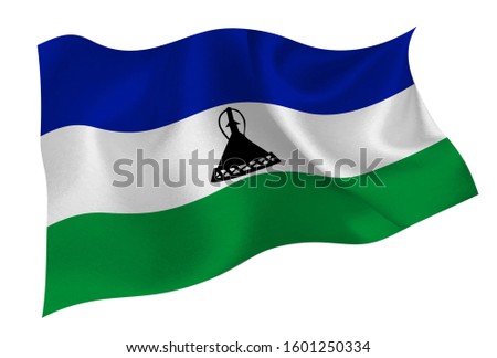  Lesotho national silk flag icon