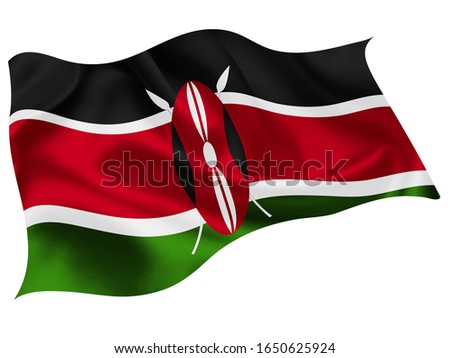 Kenya national flag world icon