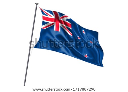 new Zealand National flag pole icon 