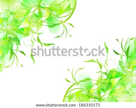 Leaf fern landscape