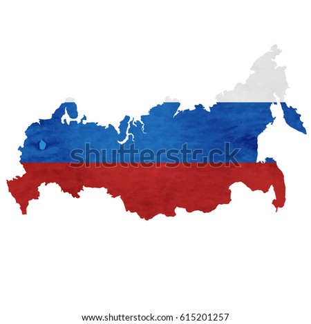 Russia Map National flag icon