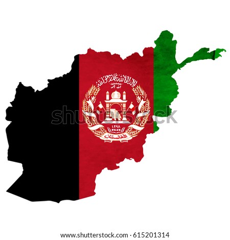 Afghanistan Map National flag icon