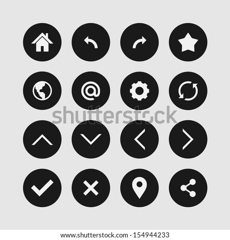 Set of 16 Minimal Website Icons