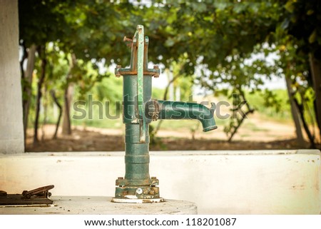 Old Hand water pump in the vineyard