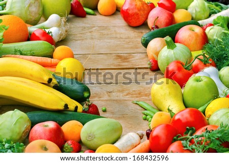 The abundance of fresh organic fruits and vegetables