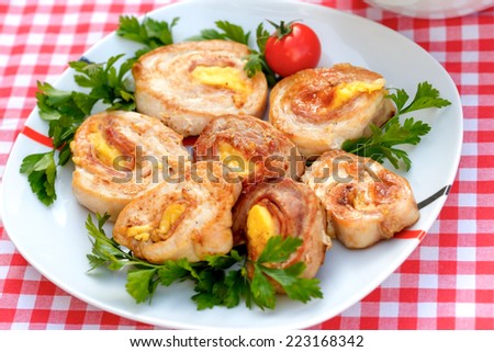 Rolled Chicken - rolled chicken breasts