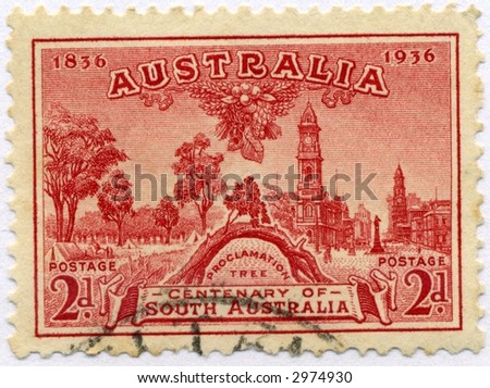 Vintage World Postage Stamp Ephemera (editorial) australia