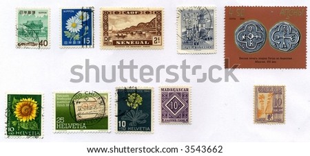 Vintage World Postage Stamp Ephemera (editorial) collection