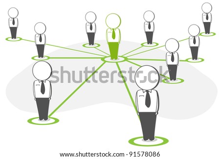 business teamwork concept in social networking