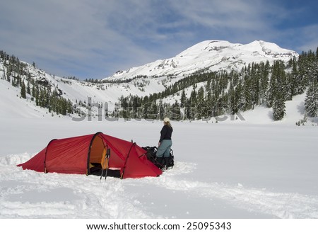 Winter camping in Oregon