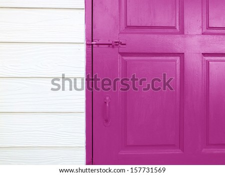 Purple wooden door