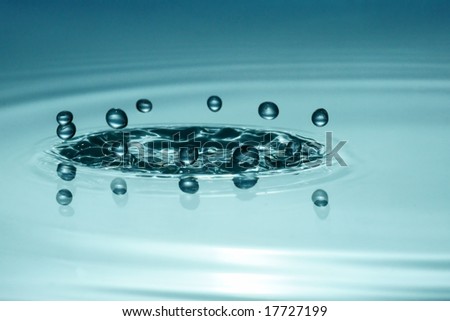 various bodies of water, macro shot
