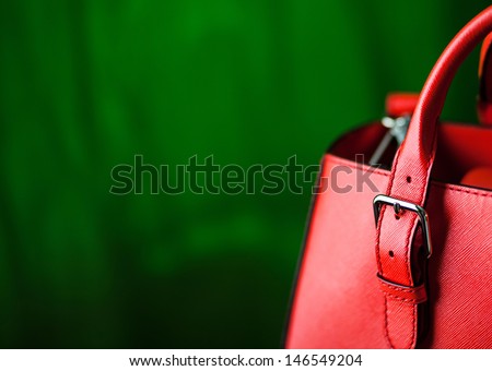 Leather bag. Fashion concept