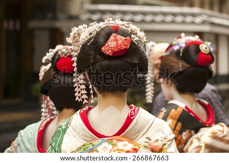 Geisha in Kyoto, Japan, August 2014