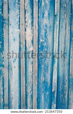 Blue painted house wall