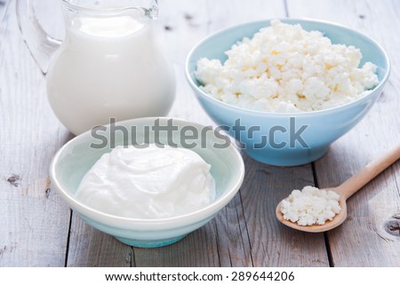 Organic Farming Cottage cheese, Milk and Sour cream
