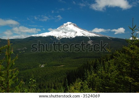 A view of Mt. Hood and the national forest that surrounds it