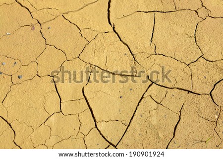 Close-up of dry soil in arid climate. Cracked ground in a desert.