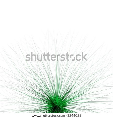 a 3d prickly spike ball, grass or a sea urchin