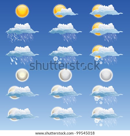 18 weather icon set